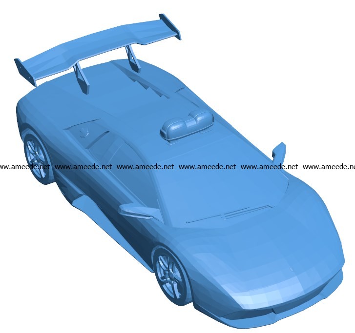 Car police lambo B003875 file stl free download 3D Model for CNC and 3d printer