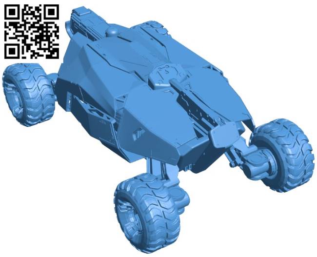Car sci-fi buggy B004199 file stl free download 3D Model for CNC and 3d printer