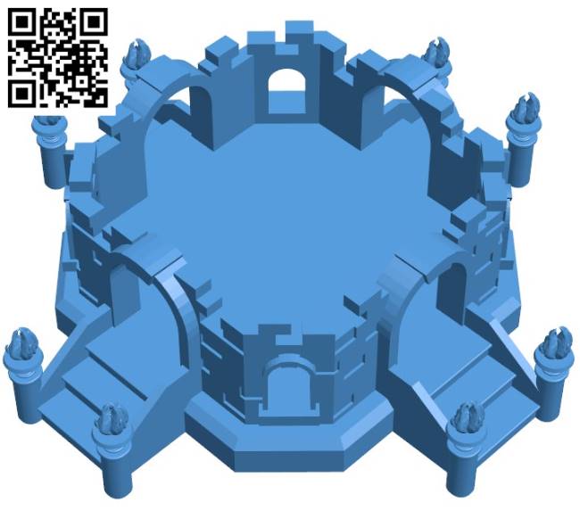 Castle ruins house B004283 file stl free download 3D Model for CNC and 3d printer