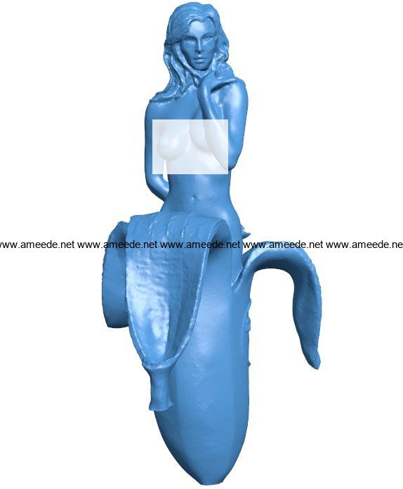 Chiquita banana statue B003916 file stl free download 3D Model for CNC and 3d printer