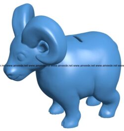 Coin Bank Ram B004074 file stl free download 3D Model for CNC and 3d printer