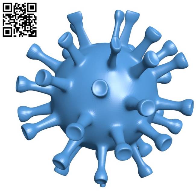 Corona virus B004319 file stl free download 3D Model for CNC and 3d printer