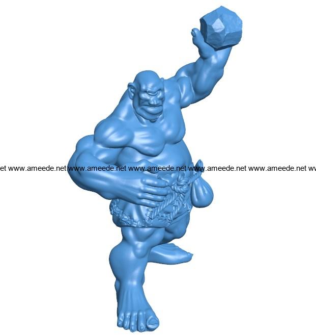 Cyclops Man B004075 file stl free download 3D Model for CNC and 3d printer