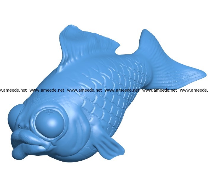 Dead Gold fish B003872 file stl free download 3D Model for CNC and 3d printer