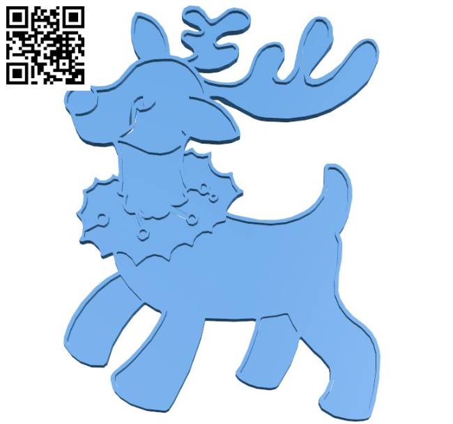 Deer ornament B004351 file stl free download 3D Model for CNC and 3d printer