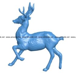 Deer statuette B003873 file stl free download 3D Model for CNC and 3d printer