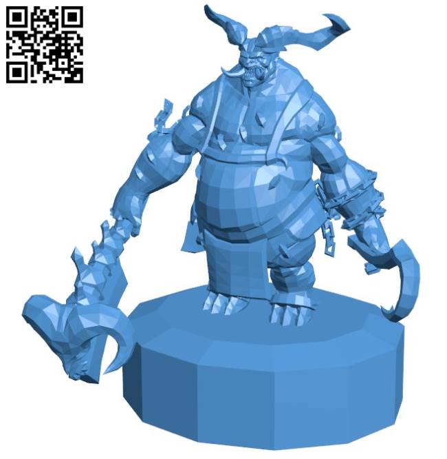 Diablo The Butcher orc B004354 file stl free download 3D Model for CNC and 3d printer