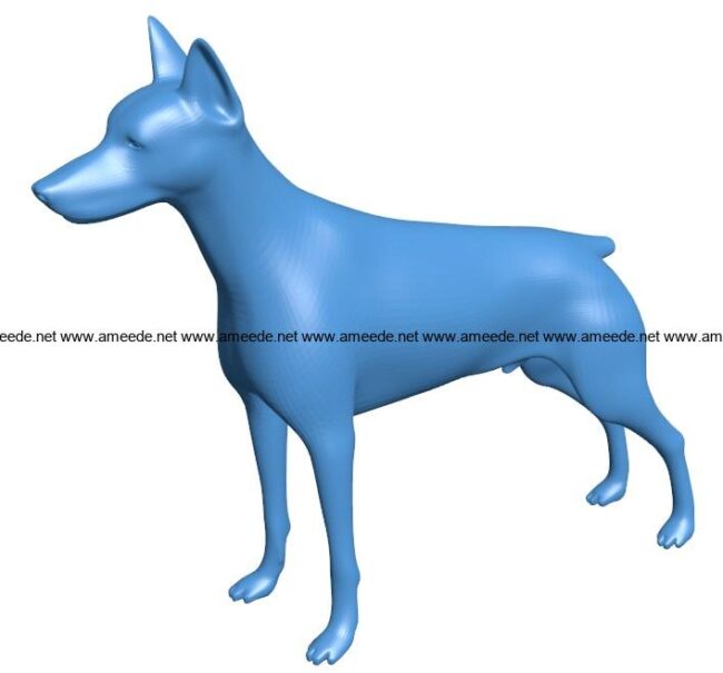 Doberman Pinscher Dog B003914 file stl free download 3D Model for CNC and 3d printer
