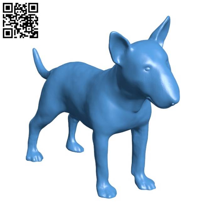 Dog bull terrier B004380 file stl free download 3D Model for CNC and 3d printer