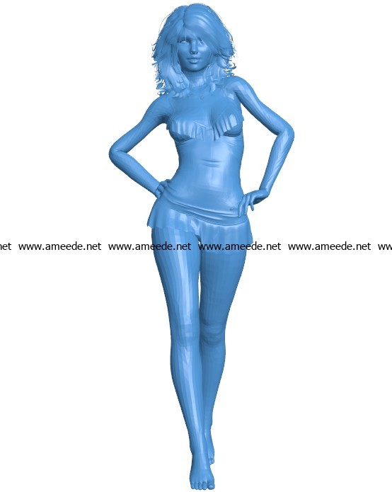 Flirting girl B003855 file stl free download 3D Model for CNC and 3d printer
