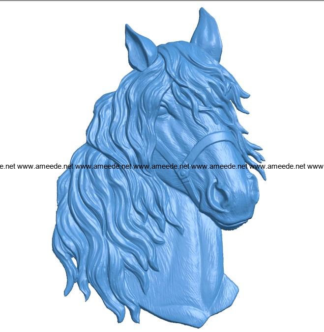 Fresco horse head B003980 file stl free download 3D Model for CNC and 3d printer