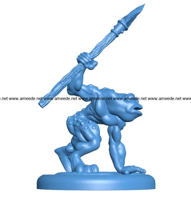 Froggy Spearman B003978 file stl free download 3D Model for CNC and 3d printer