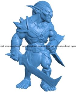 Goblin Man B003782 file stl free download 3D Model for CNC and 3d printer
