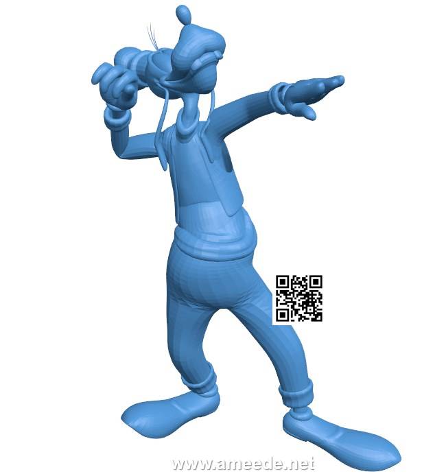 Goofy pose B004157 file stl free download 3D Model for CNC and 3d printer