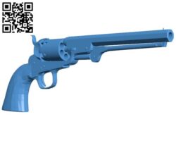 Gun Colt 1851 B004350 file stl free download 3D Model for CNC and 3d printer