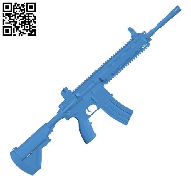 Gun M416 B004268 file stl free download 3D Model for CNC and 3d printer