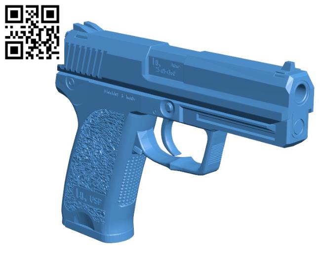 Gun USP9 B004413 file stl free download 3D Model for CNC and 3d printer