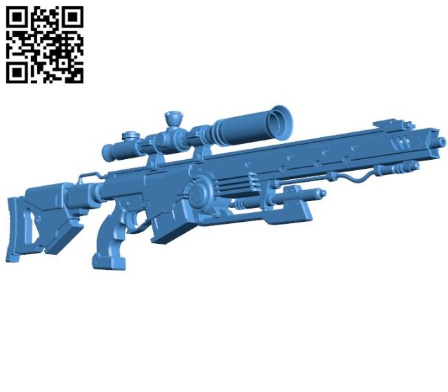 Gun anime sniper rifle B004192 file stl free download 3D Model for CNC and 3d printer