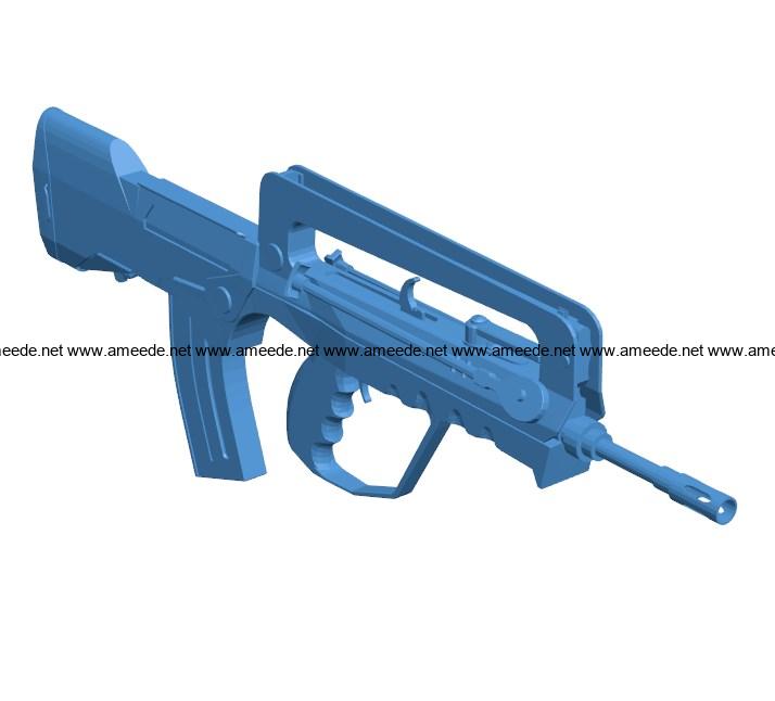 Gun famas B004015 file stl free download 3D Model for CNC and 3d printer