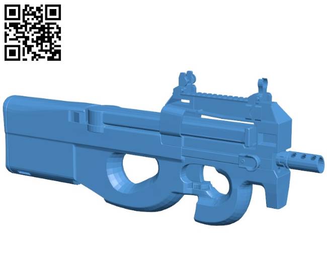 Gun p90 B004243 file stl free download 3D Model for CNC and 3d printer