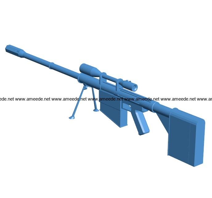Gun yoko sniper rifle B004125 file stl free download 3D Model for CNC and 3d printer