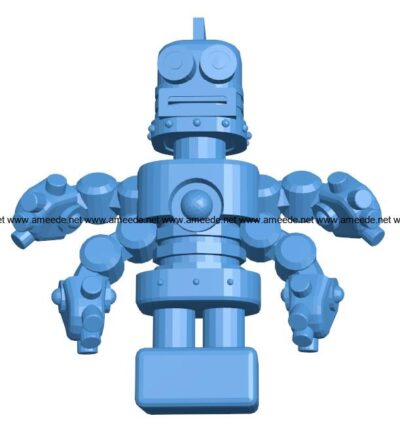 Handed Robot S000007 file stl free download 3D Model for CNC and 3d printer