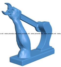 Handle steampunk B003874 file stl free download 3D Model for CNC and 3d printer