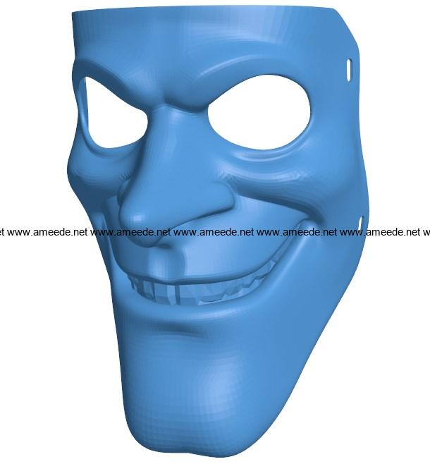 Happy Few bobby mask B004001 file stl free download 3D Model for CNC and 3d printer