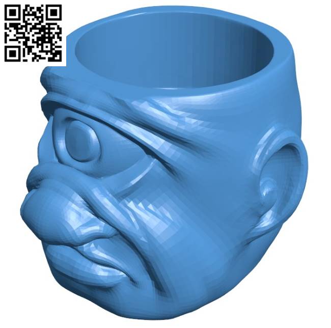 Head Bowl Cyclops Pen Plug B004180 file stl free download 3D Model for CNC and 3d printer