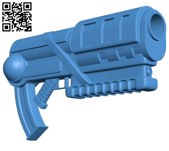 Heavy Plasma Gun B004210 file stl free download 3D Model for CNC and 3d printer