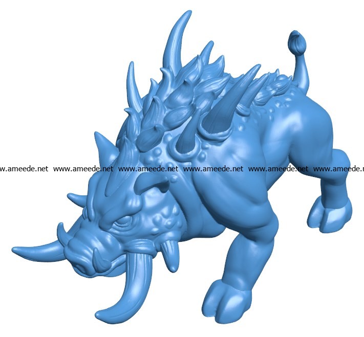 Hell boar B003824 file stl free download 3D Model for CNC and 3d printer