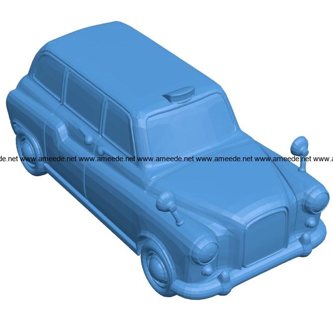 London Taxi Car B004102 file stl free download 3D Model for CNC and 3d printer