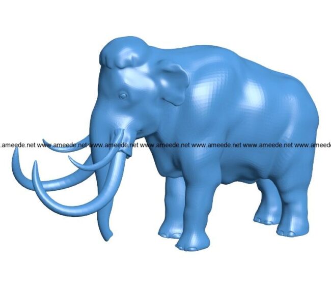 Mammoth statuette B003939 file stl free download 3D Model for CNC and 3d printer