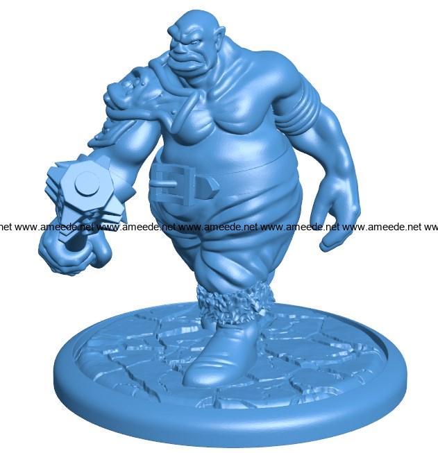 Man Ogre Gladiator B004046 file stl free download 3D Model for CNC and 3d printer