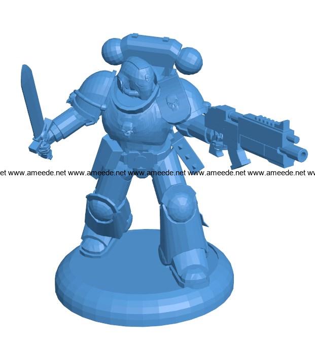 Man Primaris Marines B003936 file stl free download 3D Model for CNC and 3d printer