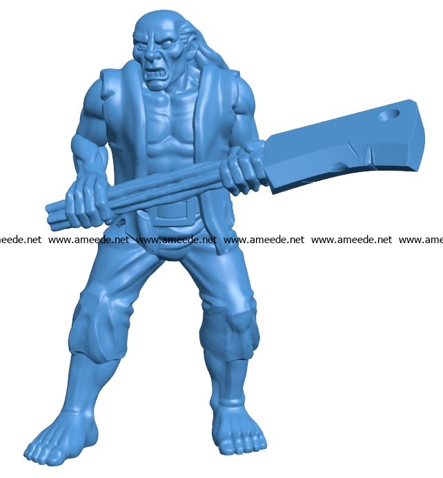 Man Zombie B003834 file stl free download 3D Model for CNC and 3d printer