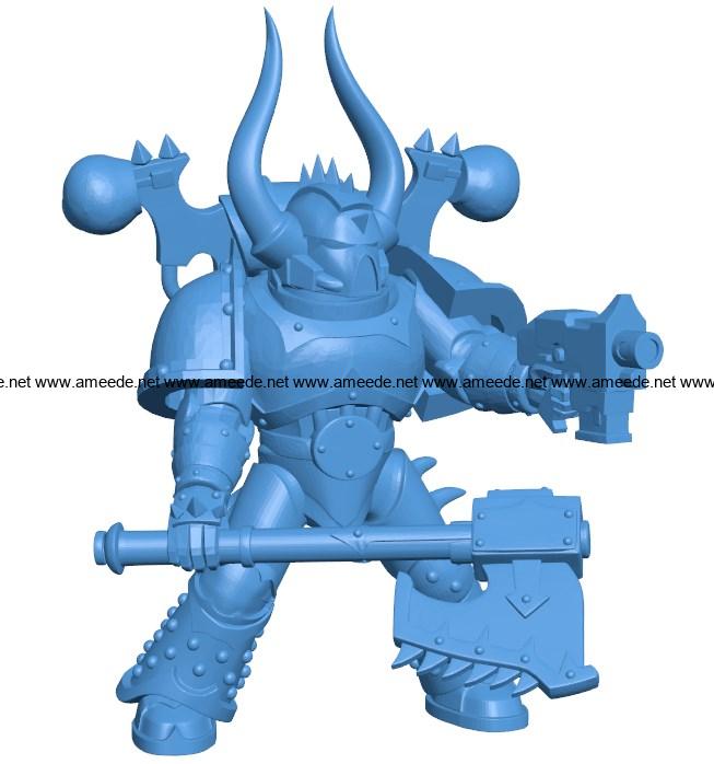 Man chaos space marine B003957 file stl free download 3D Model for CNC and 3d printer