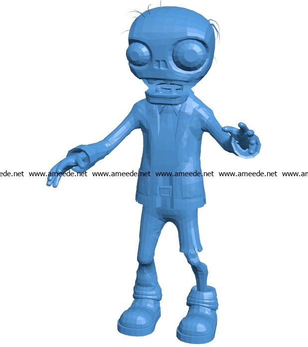 Man zombie pencil holder B003905 file stl free download 3D Model for CNC and 3d printer