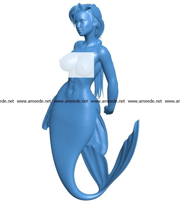 Mermaid B003809 file stl free download 3D Model for CNC and 3d printer