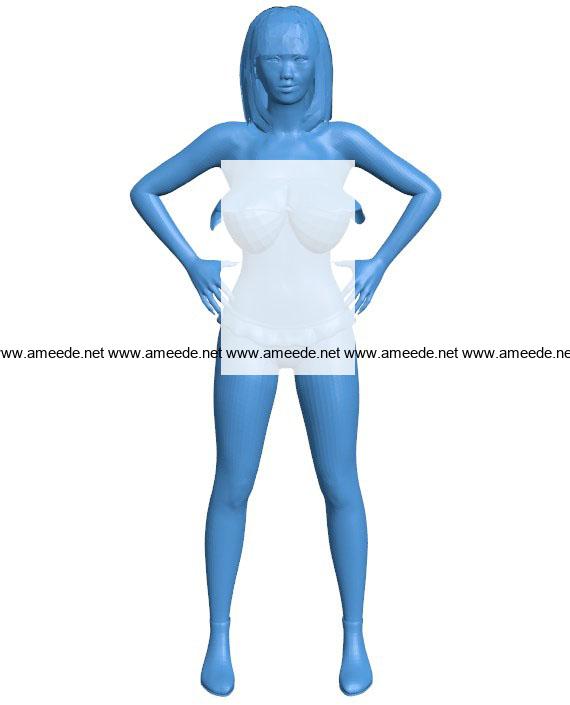 Miss Sayumi B003982 file stl free download 3D Model for CNC and 3d printer