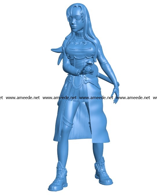 Miss Yuuki Asuna B003822 file stl free download 3D Model for CNC and 3d printer