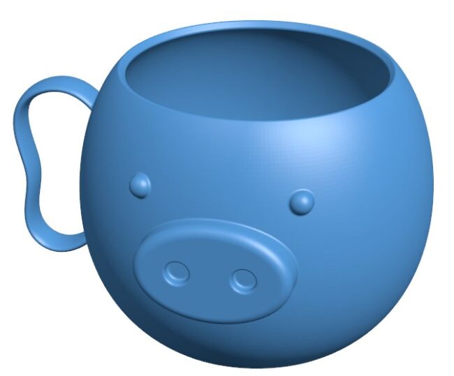 Mons piggy mug B004130 file stl free download 3D Model for CNC and 3d printer