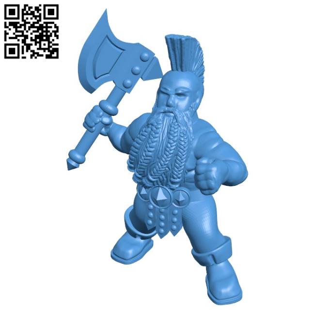 Mr dwarf berzerker B004382 file stl free download 3D Model for CNC and 3d printer