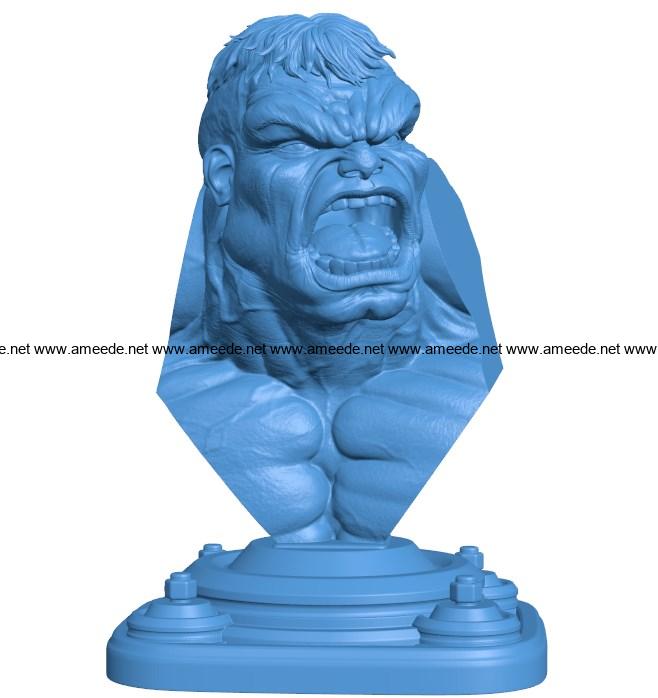 Mr hulkbuster one piece B003997 file stl free download 3D Model for CNC and 3d printer