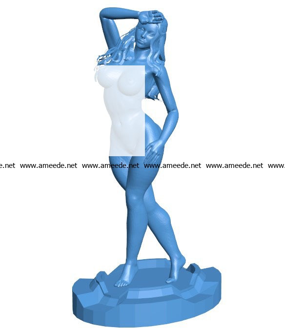 Naked Girl B003811 file stl free download 3D Model for CNC and 3d printer