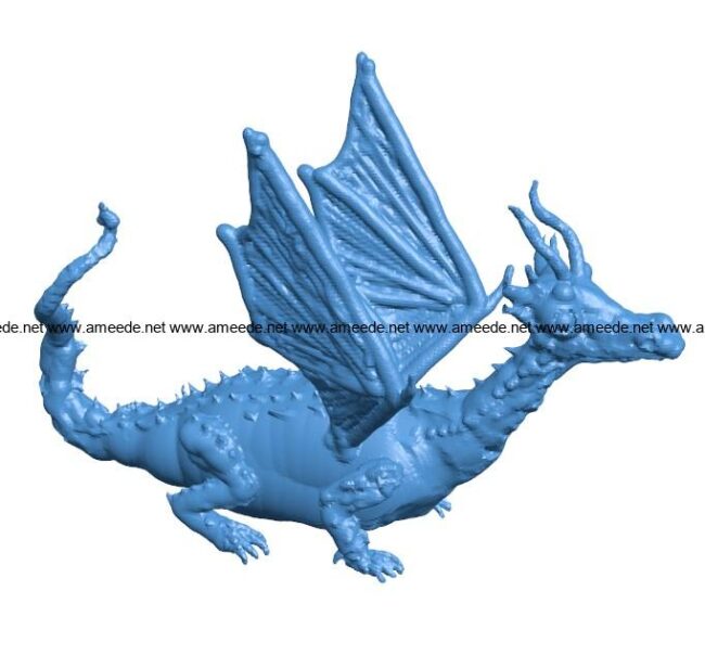 Non Threatening Dragon B003959 file stl free download 3D Model for CNC and 3d printer