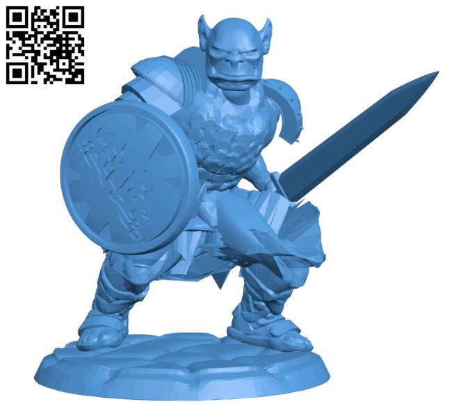 Orc fighter man B004181 file stl free download 3D Model for CNC and 3d printer