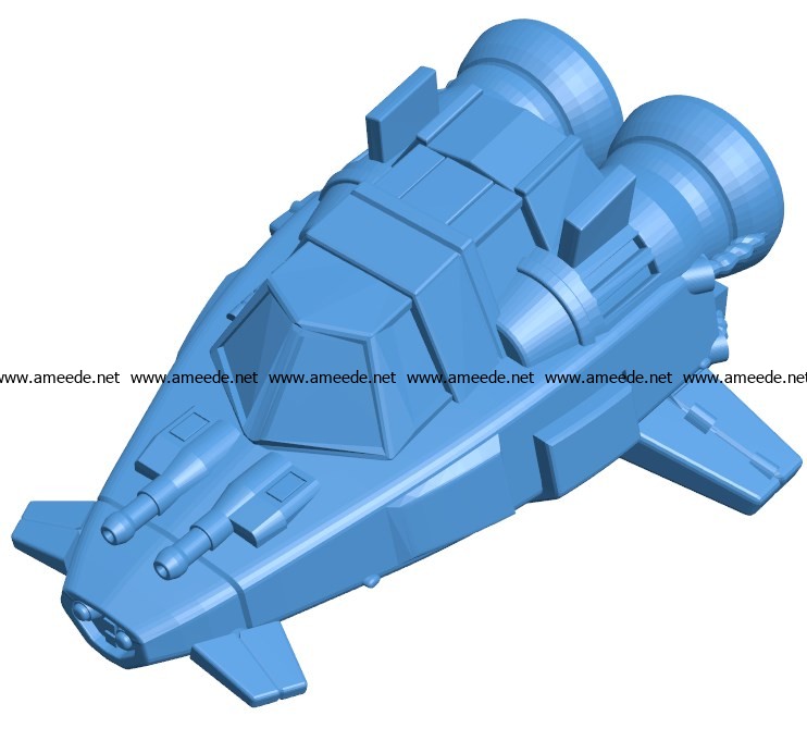Patrol Skiff Ship B003898 file stl free download 3D Model for CNC and 3d printer