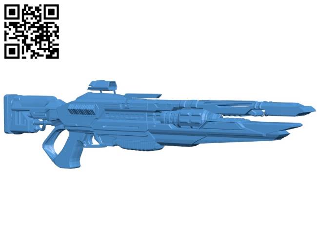 Plasma Rifle Gun B004218 file stl free download 3D Model for CNC and 3d printer