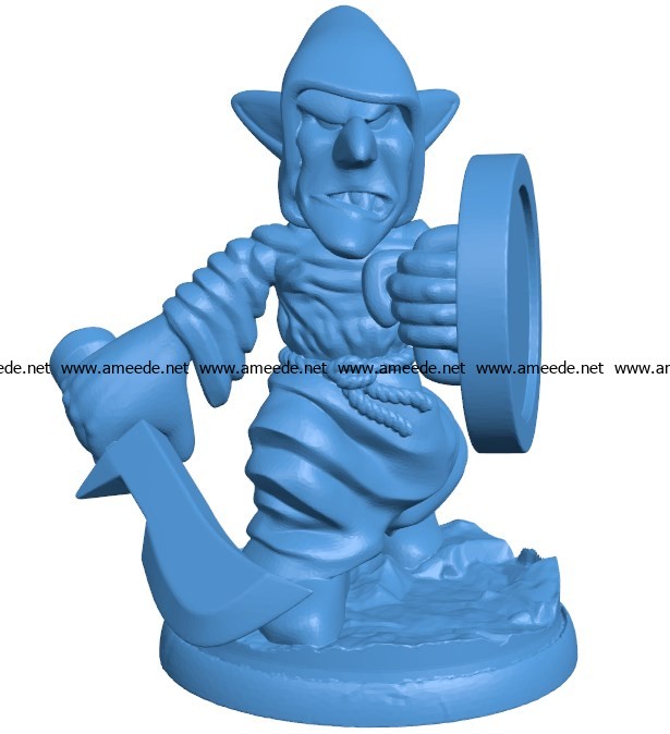 Robed Goblin Man B003805 file stl free download 3D Model for CNC and 3d printer
